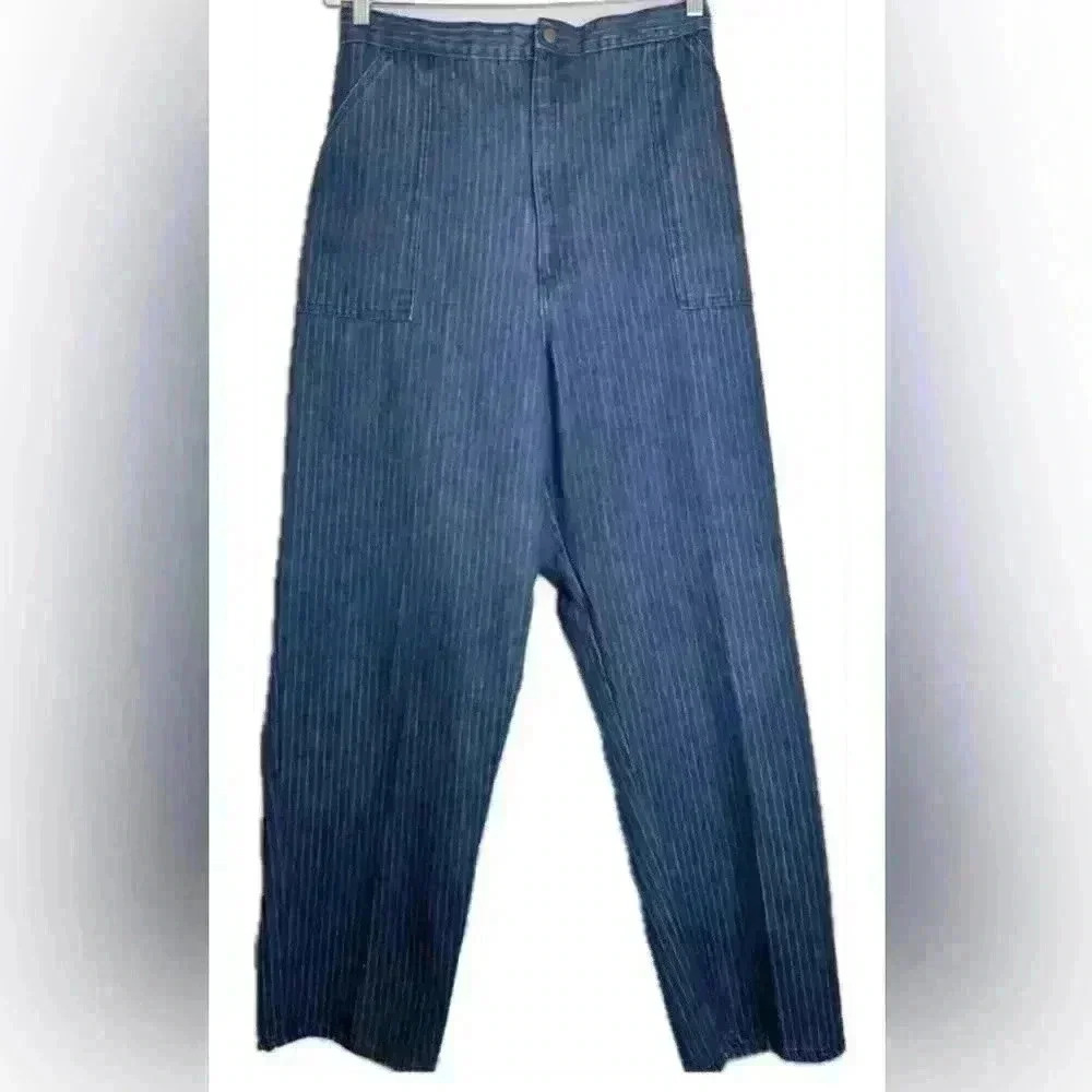 Sears Vintage Women's Plus Size Stripe Jean Pants (225)